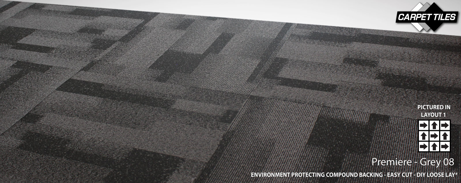 PREMIERE wholesale nylon carpet tile Grey 08