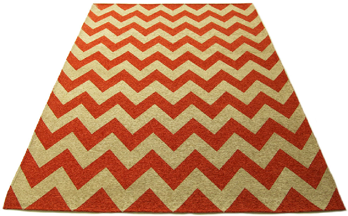 chevron rug orange