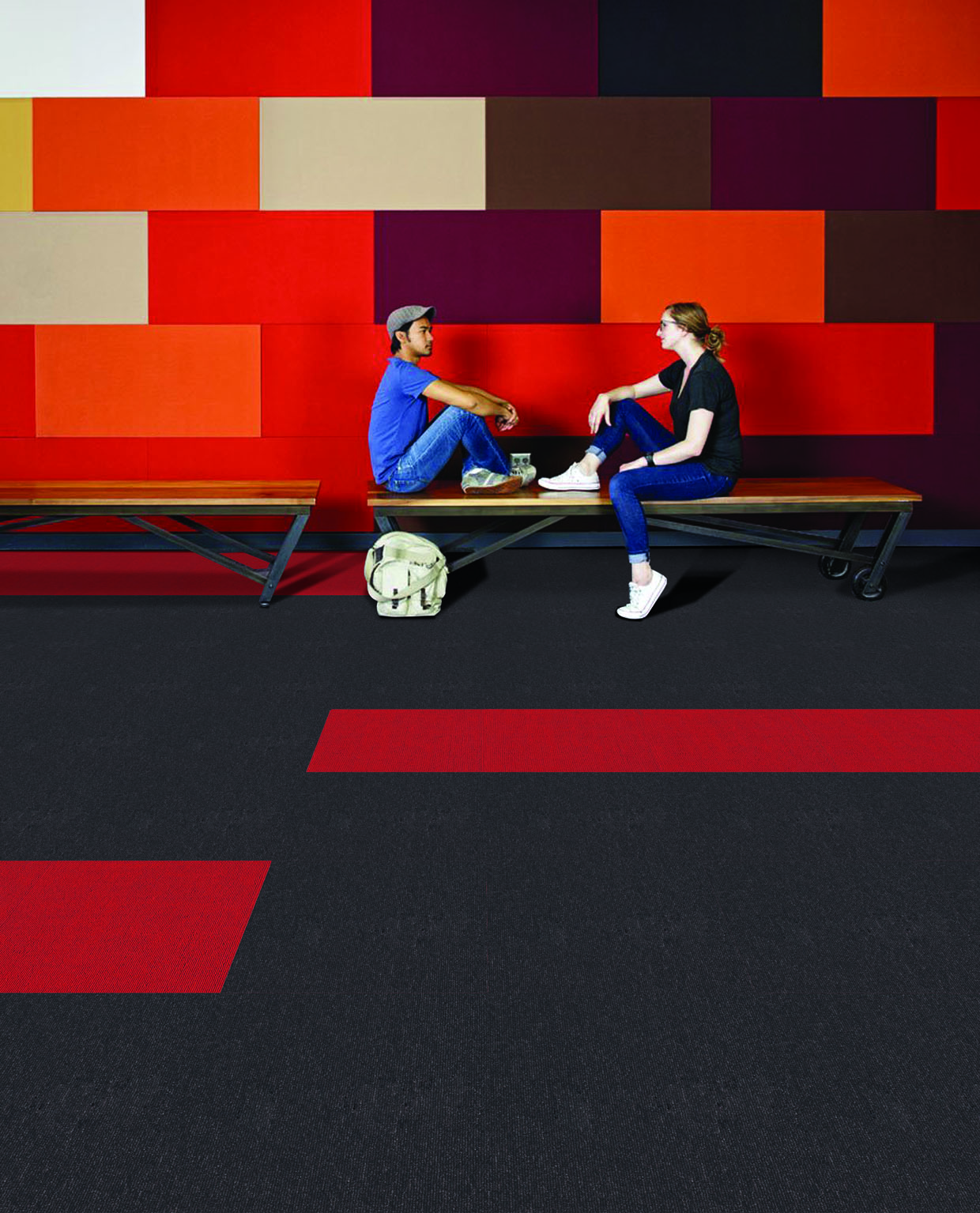 Presto pro plus multi coloured carpet tiles 3