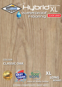 hybrid ultimete vinyl click flooring classic oak free underlay wholeasle cheapest